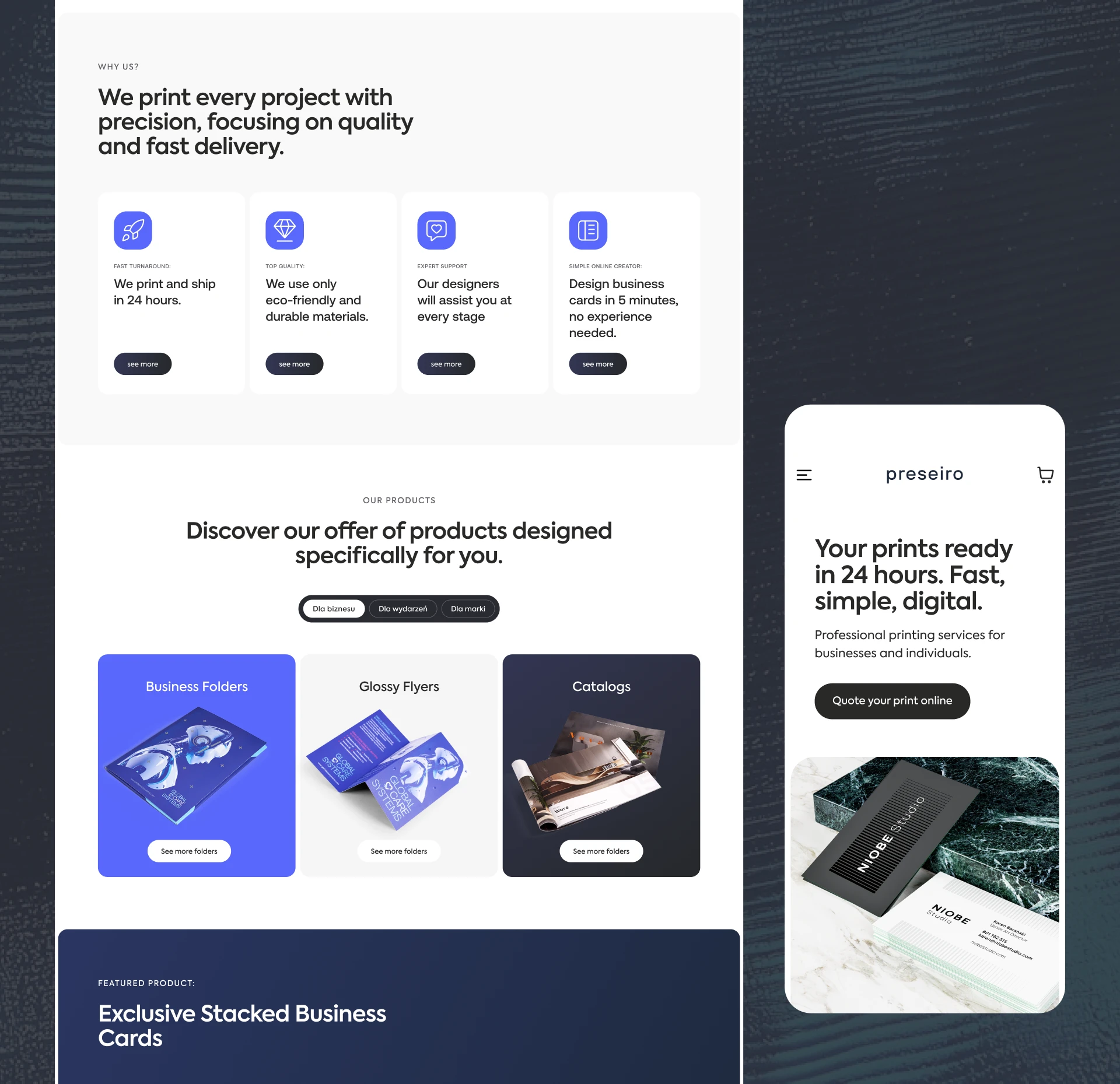 Preseiro - E-commerce Homepage