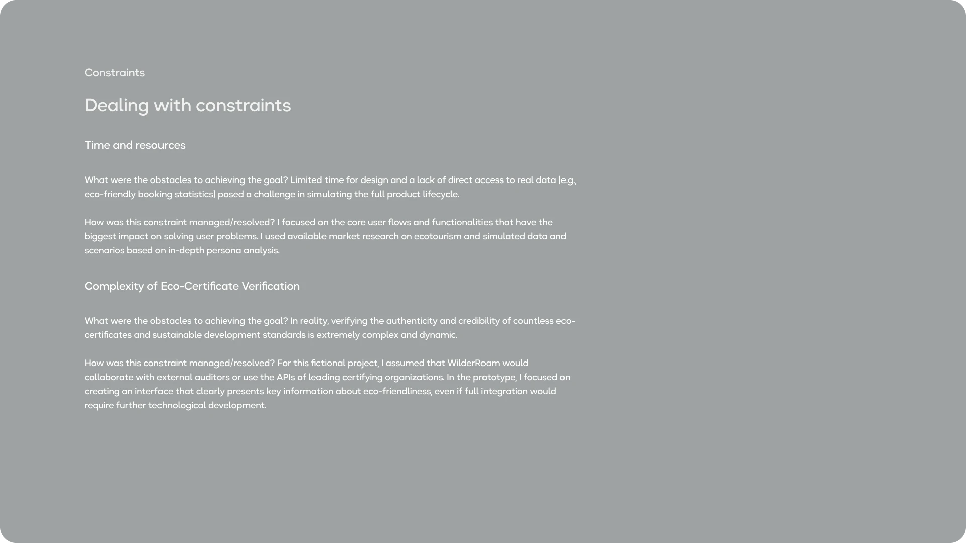 9. Dealing with constraints