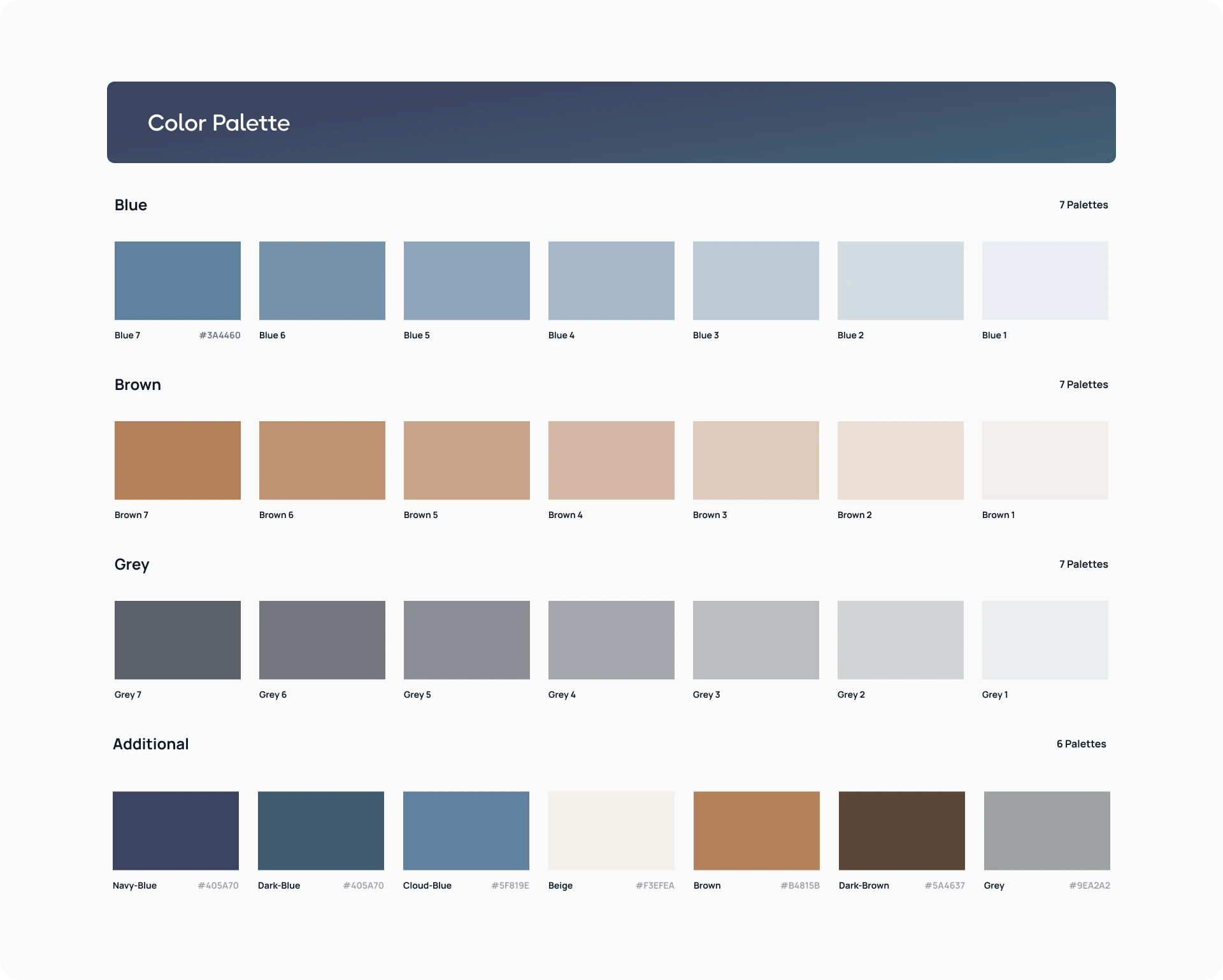 Colors palette